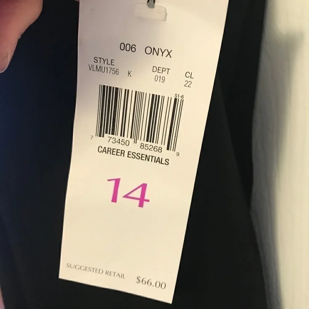 NWT Black Villager Size 14 Beautiful Shift Dress!